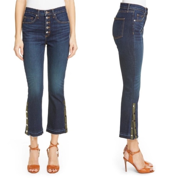Veronica Beard Carolyn 10” Baby Boot High Waisted Jean in Dark Vintage 25 - Picture 1 of 16